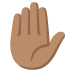 ✋🏽 raised hand: medium skin tone display on Google